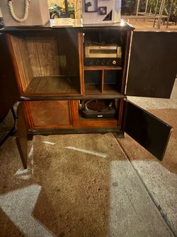 Old vintage stereo record player