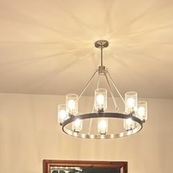 Brushed Nickel Chandelier 