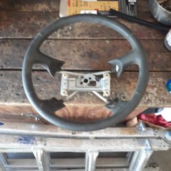 Late 90s Chevy /GMC Steering Wheel.grey Leather