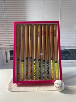 Custom Mini Baseball Bat Display Set
