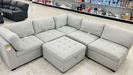 Tisdale 6-piece Modular Fabric Sectional