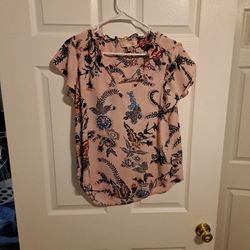 Very Light Breathable Blouse With Floral Design 
