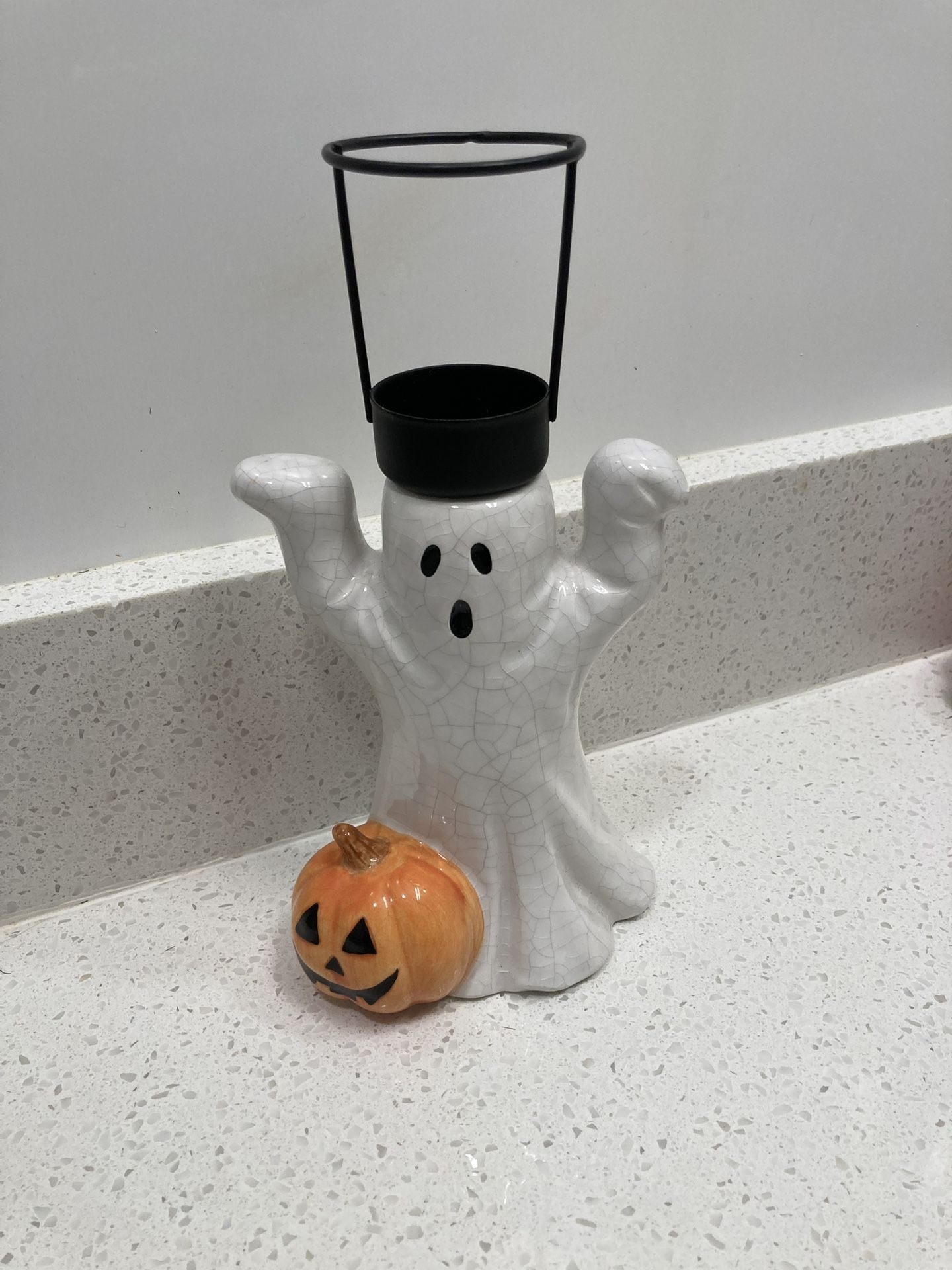 Vintage Russ Ghost/pumpkin candle holder