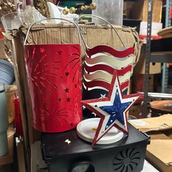Patriotic Lanterns and Candle Holders