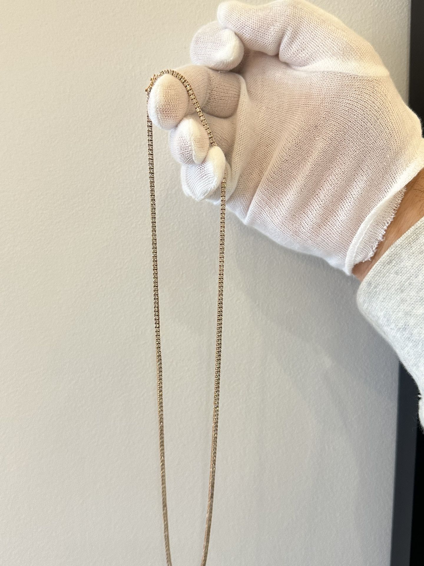 Rose Gold Diamond Tennis Chain