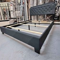 Brand New Linen Grey Queen Size Bed Frame 