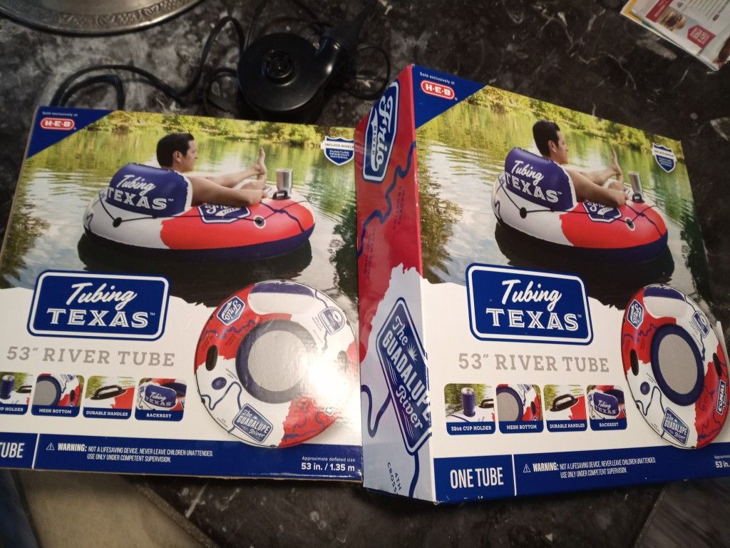 2 HEB 53" River Tubes + Ozark Trail Electric Pump
