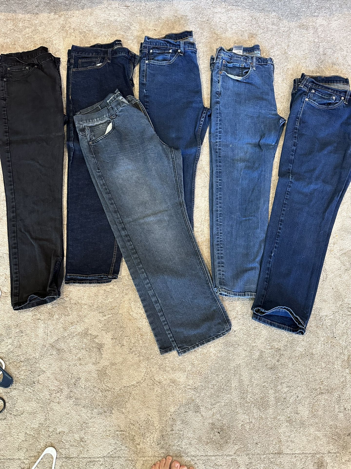 👖 Men’s Jeans Lot – Size 38x30 (Levi’s & Polo Club)