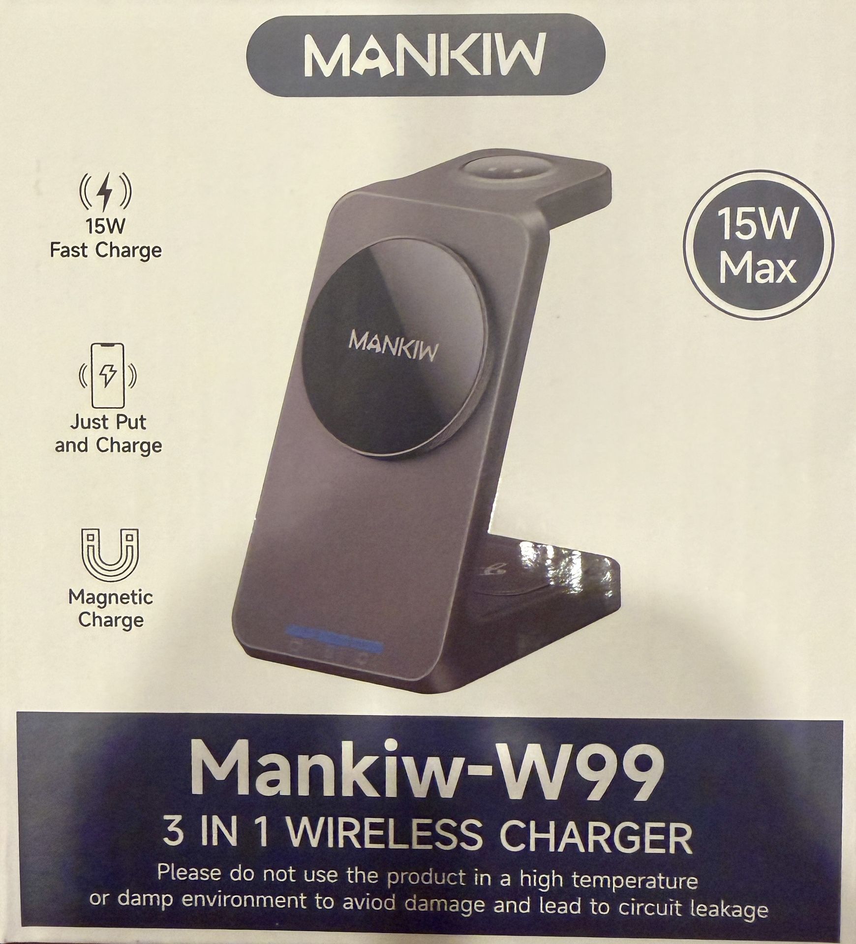 ** WIRELESS APPLE MAG-SAFE CHARGER 3 IN 1 **