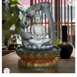 Buddha Tabletop Fountain w/Led Light