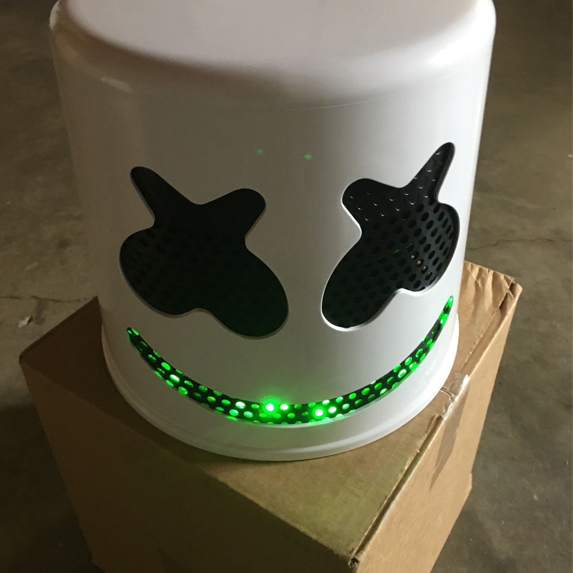 Marshmello Face Helmet Mask With Padding And Led
