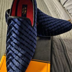 Blue Suede Dress Shoes