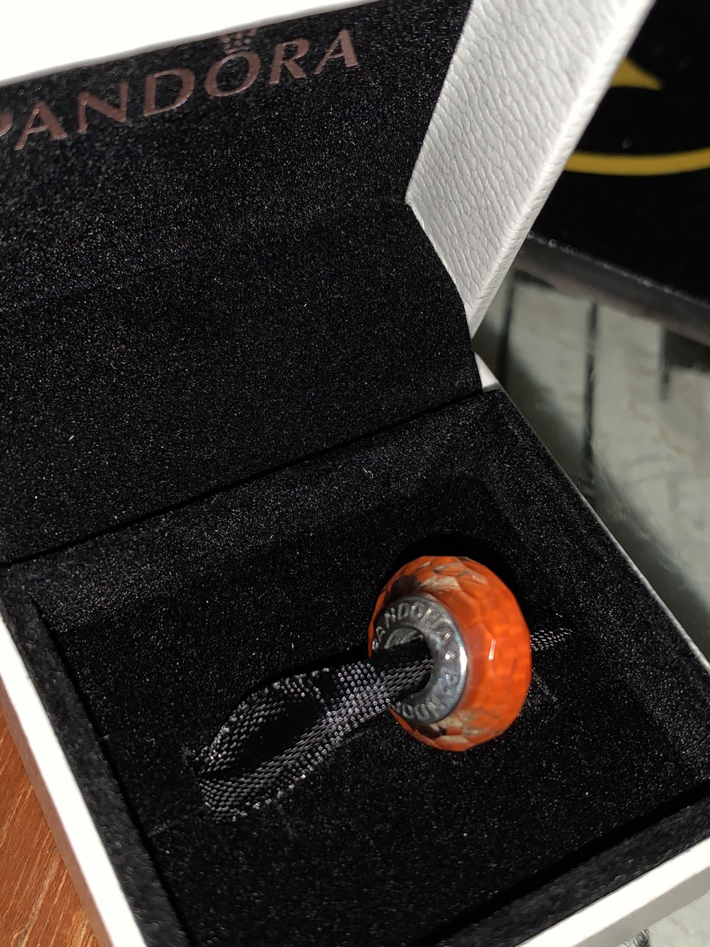 Pandora Retired “Fascinating Orange” Murano Glass Charm!