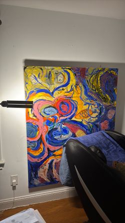 5’ x 4’ acrylic on canvas artwork