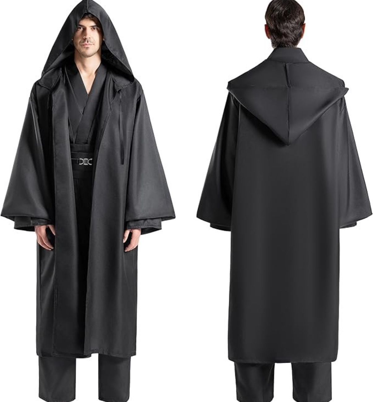 Jedi / Robe / Tunic Costume - Black - Kids Size 12