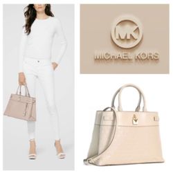 Michael Kors Gramercy Large Satchel in ‘Powder Blush’