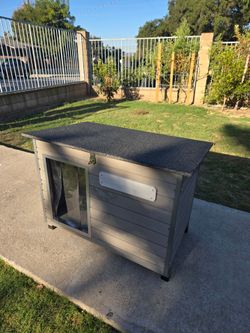 Small Dog House (33.8"L)Metal-Reinforced Chew-Proof Rainproof - PET63