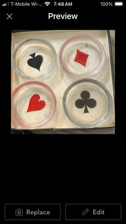 Vintage Set Of Ashtrays/coasters
