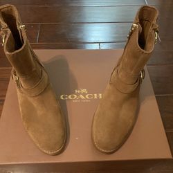 Coach Alston Suede Saddle Bootie 