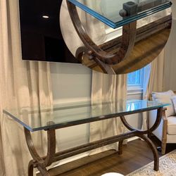 Bombay Company Metal And Glass Desk 