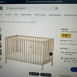 Baby/toddler Crib And Mattress 