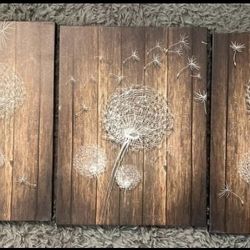 Dandelion Flower Canvas Wall Art for Bedroom  