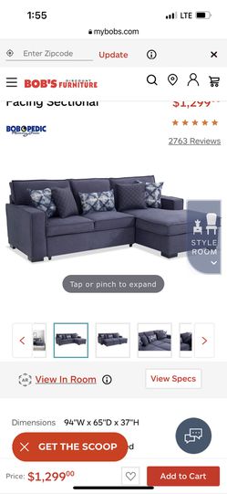Bob S Furniture Sofa Sleeper Blue