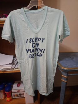 Light Blue Colored Medium S/S Long Tee  Vintage