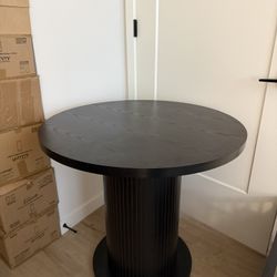 Modern Small Dining Table – Black Wood