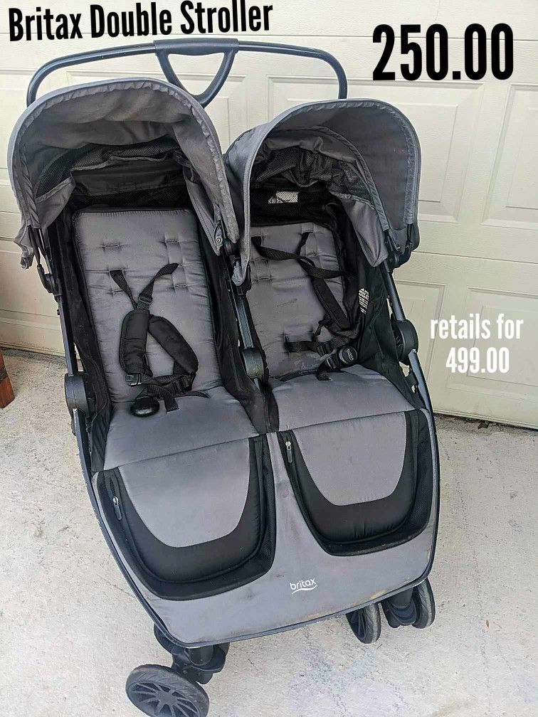 Britex Side By Side Double Stroller 