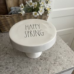 Happy Spring Ceramic Riser:cake Stand $12