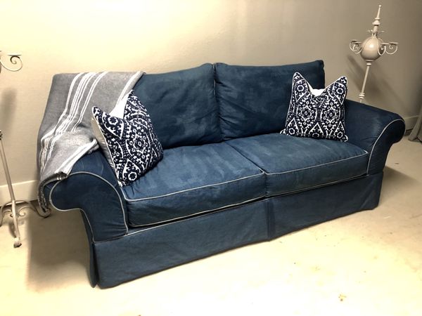Restoration Hardware Farmhouse Denim Sofa For In San Antonio Tx Offerup