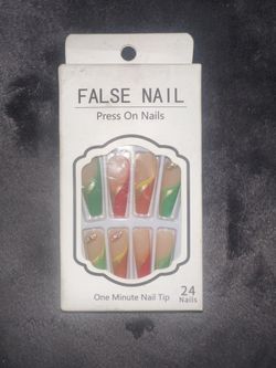 Press-On Nails – 24pc Colorful Set