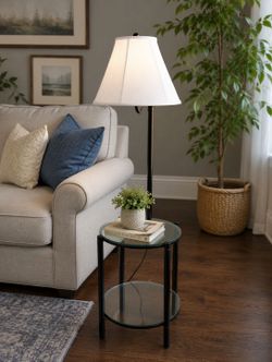 Glass table lamps