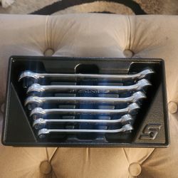 6 piece double end flair nut wrench set 9 through 21 mm