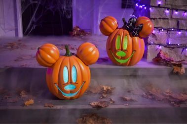 Mickey & Minnie Mouse Halloween Pumpkin Decorations Set