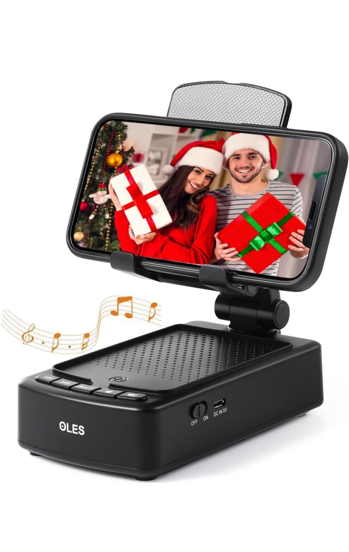 Gifts for Men, OLES Mobile Phone Stand with Bluetooth for Him Dad Women Who Want Nothing, Adjustable Tablet Holder with Wireless Speaker, Tech Gadgets