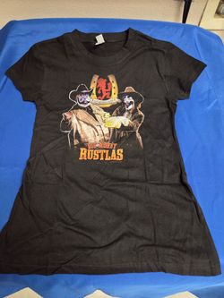 Women's Insane Clown Posse Big Money Rustlas Hatchetman Saloon Shirt Size Medium
