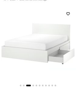 White Queen Bedframe and Matteress