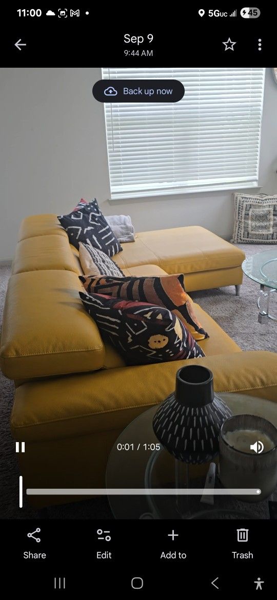 2-PIECE SECTIONAL ITALIAN LEATHER NEED IT GONE BY SATIRDAY 9/19