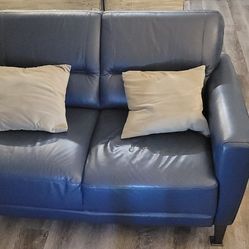 Genuine Italian Leather Loveseat Sofa Couch