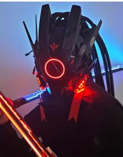 Cyberpunk LED Helmet Cosplay Mask