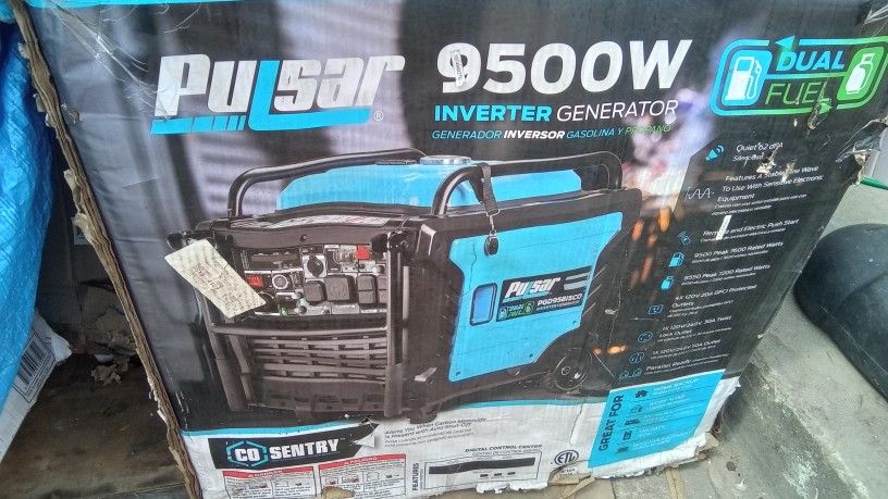 Dual Fuel Generator Pulsar 9500w. Super Quiet New