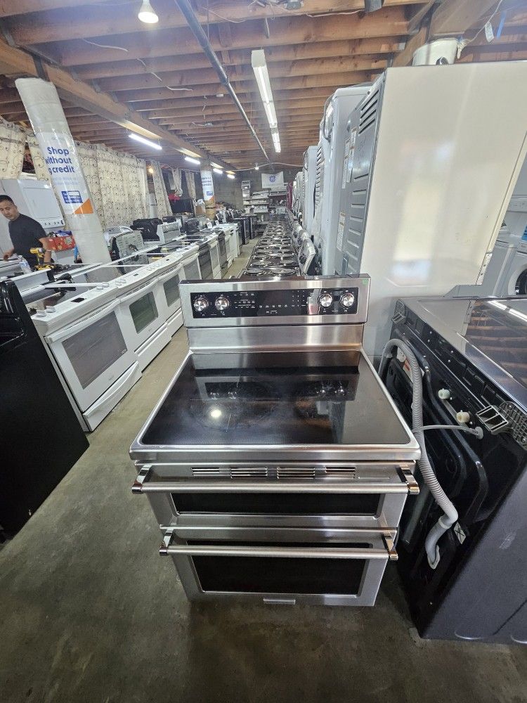 Nice Affordable Certified Gently Used Refurbished Reconditioned Appliances Washer Dryer Refrigerator Oven Stove Stackable Free Warranty