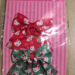 Hello Kitty Ribbon Holiday Barrette - 2