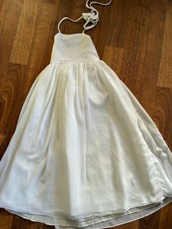 White Halter Neck Maxi Dress