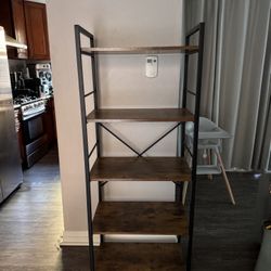 5 Shelf Cabinet - Wood & Metal