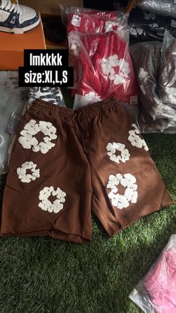 Denim Tears Cotton Wreath Shorts Brown