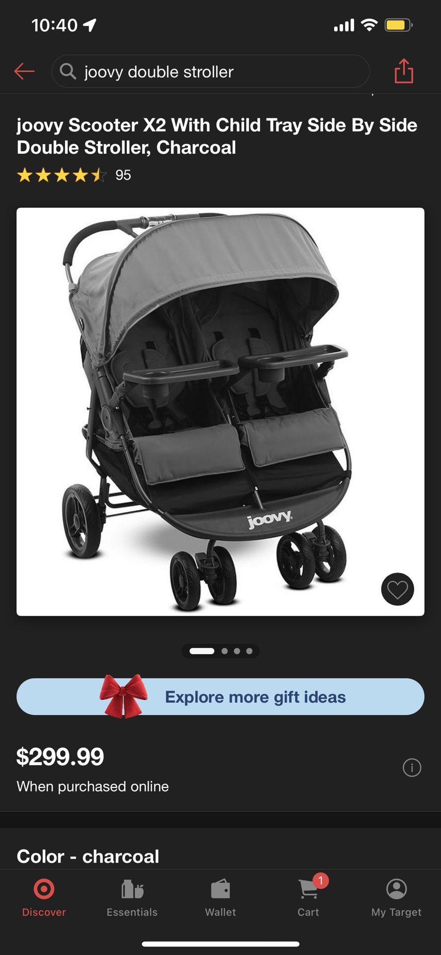 Joovy Scooter X2 Double Stroller In Red