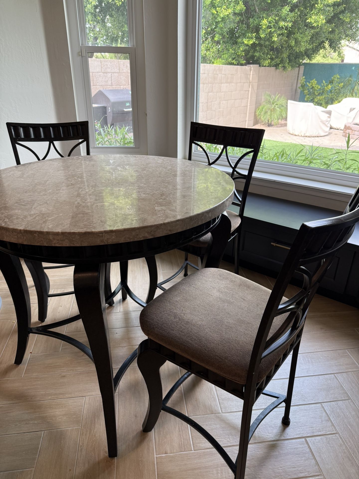 Acme Furniture Lorencia 5 Piece Round Dining Set in Espresso